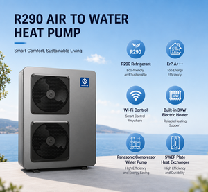Bomba de Calor Aire-Agua Nulite R290 Erp A+++ con Tecnología EVI OEM&ODM para Familias Europeas, Bomba de Calor Monobloque DC R290 - Product Image 2