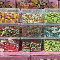 Bonbons gélifiés halal en forme de dessin animé (ours, requin) de fabrication chinoise, OEM, bonbons gélifiés acidulés, sucrés et acidulés, éclatants dans la bouche