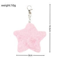 Porte-clés étoile en peluche tendance, pendentif étoile à cinq branches mignon, breloque de sac pour femme, idéal comme cadeau pour la fête des mères