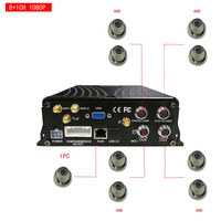 Boîtier DVR mobile 8 canaux 1080P HD, traceur GPS 4G LTE, système de caméra de véhicule étanche pour la gestion de flotte de bus, camions et taxis