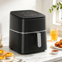 Oven Penggorengan Udara Digital 9L 1700W, Penggorengan Tanpa Minyak Elektrik dengan Kontrol Suhu 40-200C untuk Restoran dan Dapur