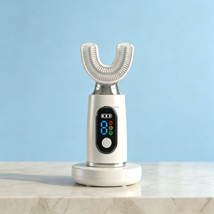 Cepillo de Dientes Sónico en Forma de U, Resistente al Agua IPX7, Cerdas de Nailon Suaves, Recargable Tipo-C, 8 Modos de Limpieza, Limpiador de <span class=keywords><strong>Lengua</strong></span> - Product Image 1