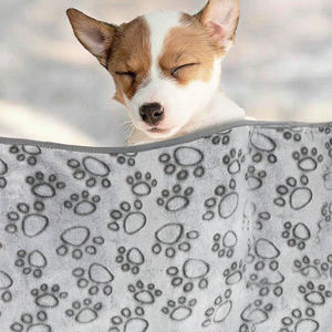 ผ้าโพลีเอสเตอร์100% สุดหรูสำหรับสุนัขผ้าห่มขนแกะขนปุยซักได้พร้อมลวดลายสัตว์ที่อบอุ่นเตียงถักให้ความอบอุ่นสำหรับลูกสุนัขแมวใช้ในบ้าน - Product Image 3