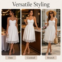 Robe Mini Blanche Sophistiquée en Broderie Anglaise OEM : Une Pièce Intemporelle pour Femme – Usine de Confection Personnalisée