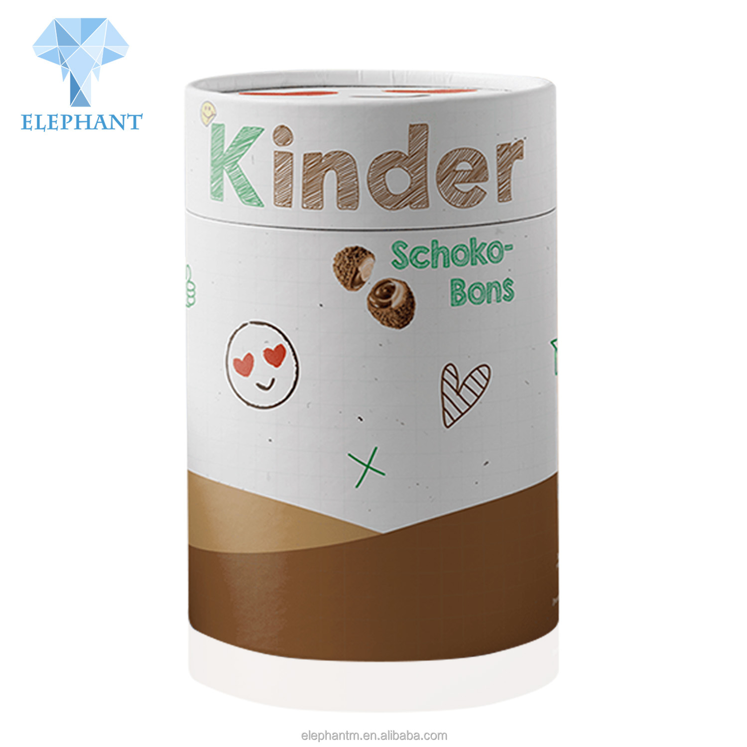 Custom Logo Kinder Round Hat Gift Box Packaging Tea Coffte Round Box
