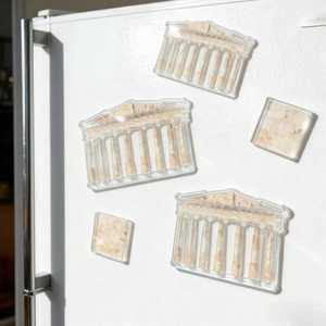 Imán de Refrigerador Acrílico Ecológico con Diseño de Dibujos Animados, Impresión UV, Resistente al Agua, Logotipo Personalizado, Paisaje del Templo de Atenas, Acropólis de Grecia - Product Image 5