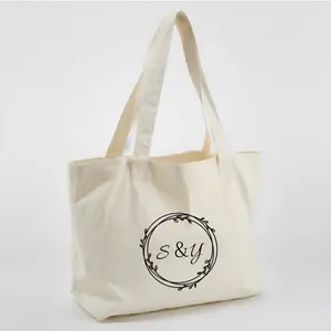 Eco Friendly Reusable Sublimation Printing Cotton Canvas Bag Wholesale Gift Packaging Shopping Bag with your design