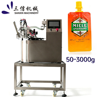 Machine de remplissage et de bouchage rotative Doypack pour shampoing et détergent