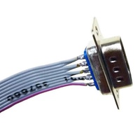 Cable Plano IDC Personalizado FC-10P de 2.0mm con Conector Hembra DB9, 30CM, Arnés de Cableado Automotriz RS232, Carcasa de PVC/ABS, GM