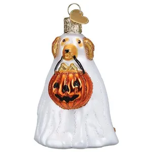 Malerei einer Kürbislampe vor der Hundebrust, Glas für Hunde aufhängen Halloween-Dekoration ornament umweltfreundlich