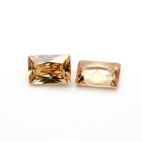 Pierre de zircone cubique en forme de Baguette, diamant CZ de couleur rose de qualité supérieure