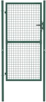 Portail de jardin basique pour clôture en grillage à double barre, en fer traité thermiquement, modélisation 3D, vert mousse, 100 cm x 120 cm