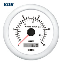 Speedometer GPS KUS SEA-V Series 85mm 0~15/30/60 Knots 12V/24V untuk Kapal Universal