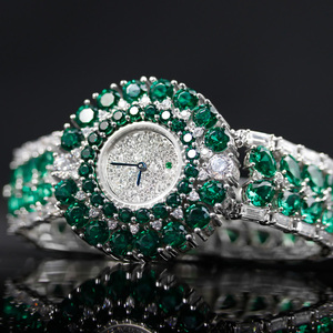 Reloj de Pulsera de Cuarzo de Lujo para Mujer, Proveedores de Relojes de Cuarzo con Diamantes Verdes, Diseño Personalizado, Modelo SL2002 - Product Image 2
