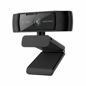 Vendita calda QHD 1080P Web Camera Autofocus Zoom digitale 4X con doppi microfoni Privacy Shutter Webcam privata