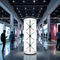Projecteur mural LED holographique 3D à 3 panneaux avec contrôle par application, 65 cm, pour usage intérieur
