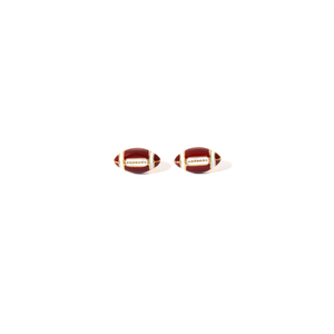 Boucles d'oreilles clous de football en acier inoxydable 316L plaqué or PVD, durables et résistantes, bijoux de mode - Product Image 2