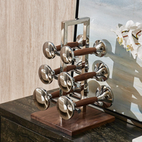 Haltère en métal de luxe créatif pour la maison, objet de bureau, accessoire de décoration pour le salon