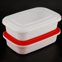 Boîte alimentaire carrée jetable en PP avec couvercle verrouillable 500ml 600ml 750ml 1000ml pour plats à emporter et préparation de repas