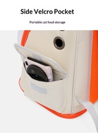 Sac à dos portable pour animaux de compagnie avec poche latérale à velcro, pour les voyages et les sorties, sac à dos design pour animaux de compagnie, accessoires pour chats