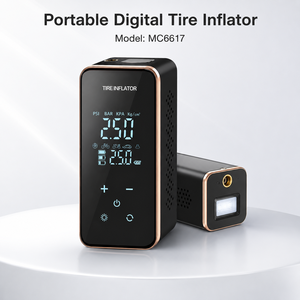 OEM ODM Portable Wireless Tire Inflator Multifunctional Car Air <b>Pump</b> With Tire Pressure Detect, Power Bank, LED Lighting & SOS - Product Image 1