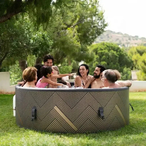 Vente flash : Bain à remous portable rond <span class=keywords><strong>en</strong></span> PVC, baignoire <span class=keywords><strong>gonflable</strong></span> à jet de bulles <span class=keywords><strong>pour</strong></span> piscine, accessoire de baignoire à glace - Product Image 1