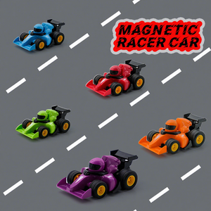 Pequeño <span class=keywords><strong>Coche</strong></span> de Carreras Magnético de Juguete, 5 Tipos de Color, ABS+ Magnético, Empuja y Anda, Mini <span class=keywords><strong>Coche</strong></span> de Juguete, <span class=keywords><strong>Coche</strong></span> de Juguete Magnético Impulsado por Fricción - Product Image 1