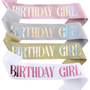 Nouveau modèle de bretelle d'épaule en cordon doré pour fête d'anniversaire - Décoration de gâteau pour la reine des anniversaires - Product Image 2