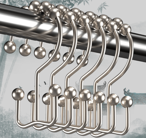 Crochets de <span class=keywords><strong>rideau</strong></span> de douche en acier inoxydable classiques modernes avec anneaux de salle de bain résistants à la rouille pour la cuisine Matériau PC - Product Image 2