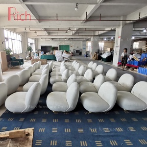 Muebles para el hogar pacha sillas fauteuil de tela muebles de piel de oveja blanca de la cubierta de tela Silla de acento - Product Image 6