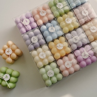 Décoration d'intérieur en gros, bougie artisanale en forme de cube 3D à bulles, aromathérapie créative, bougie en cire de soja, bougie à bulles mignonne, bougie parfumée personnalisée