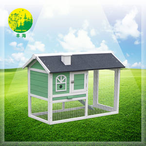 Clapier à lapin plat à motif solide avec <span class=keywords><strong>cage</strong></span> à lapin en bois fabriquée en Chine - Product Image 2