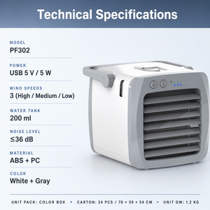 Mini Ventilador USB Multifunción con Velocidad Ajustable, Rociador de Niebla Fina, Brisa de Mesa para Uso Personal y Doméstico - Product Image 5