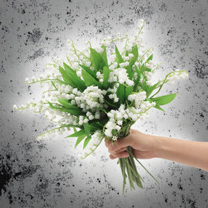 Vendita Diretta dalla Fabbrica Bouquet di Fiori Artificiali Realistici Campanula Bianca Mughetto per Matrimonio Festa della Mamma Natale Capodanno - Product Image 3
