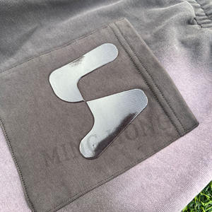 Design Street Style Sun Fades Pantalon de survêtement surdimensionné Dtg Print Logo Pantalon de survêtement évasé lavé à l'acide - Product Image 5