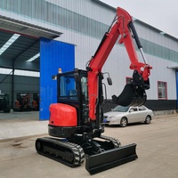 LIVRAISON GRATUITE Mini-excavatrice 3,5 tonnes avec moteur Kubota, nouvelle pelle sur chenilles pour travaux de construction, excavatrice compacte 2 tonnes à vendre