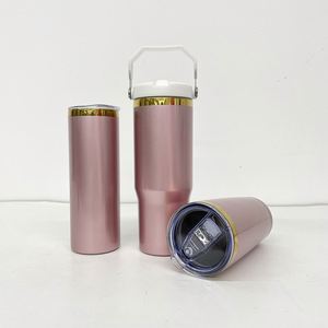 Sublimation Shiny Rose 20Oz 30Oz Mirror Gold Plated Underneath Coffee Travel Tumbler <b>Cup</b> for Laser Engraving - Product Image 2
