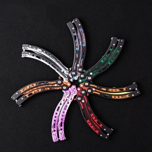 سكين أزياء قابلة للطي من الفولاذ المقاوم للصدأ غير شحذ يتأرجح CSGO الطرفية لعبة الهوى سكين ديي OEM تخصيص ممارسة اليد - Product Image 3