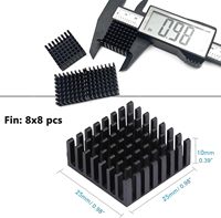 Dissipateur thermique en aluminium en gros avec ruban adhésif thermique conducteur, refroidisseur pour le refroidissement du VRM, refroidisseur de processeur graphique, radiateur de chaleur