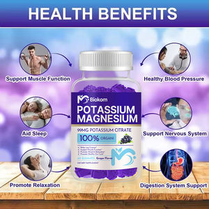 Rasa anggur kustom bebas gula <span class=keywords><strong>Vitamin</strong></span> C B6 & <span class=keywords><strong>B12</strong></span> potasium Citrate Magnesium Glycinate tidur Gummies suplemen melatonin-free - Product Image 3