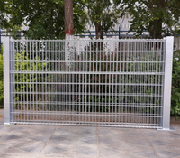 Valla de Aluminio con Rejillas, Recubierta de Polvo, Soldada, con Malla de Piedra, Pantalla de Privacidad para Jardín, Valla de Límite para Paisajes Residenciales