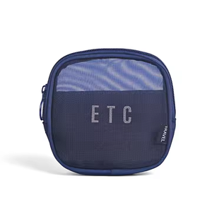 Bolsa de maquillaje de malla de nailon con logotipo personalizado, kits de almacenamiento de lavado fáciles de viajar, juegos de regalo cosmético con logotipo de alta visibilidad - Product Image 4