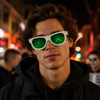 Lunettes LED à chargement USB, lumineuses et colorées, pour fêtes de Noël, Halloween et événements – Accessoires technologiques éclatants