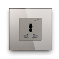 Enchufe de Pared Inteligente Tuya WiFi Zigbee 16A, Estándar UN/UK, Control por Voz con Alexa y Google, Vidrio Templado, Temporizador, Control Remoto por Aplicación, Hogar Inteligente