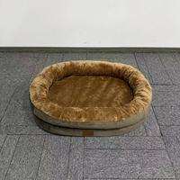 Lit pour animaux de compagnie universel très vendu, lit pour chien en velours arctique luxueux, doux et confortable, lit ovale pour grands chiens