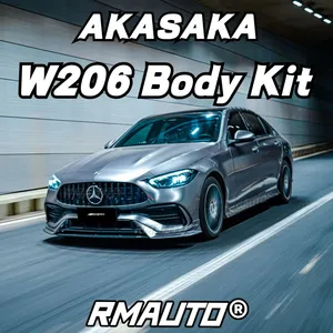 ชุดแต่ง AKASAKA สำหรับ Mercedes Benz C Class W206 ปี 2022-2023 ประกอบด้วยลิ้นกันชนหน้า สปอยเลอร์หลัง สเกิร์ตข้าง และกระจังหน้าแบบ Racing - Product Image 3