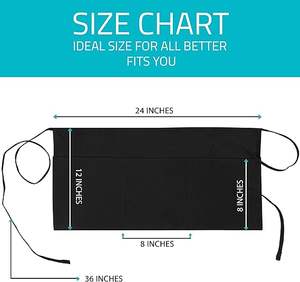 Utopia Wear Lot de 4 tabliers de serveur avec 3 poches, tablier de taille pour serveur et serveuse, 12 pouces - Product Image 4