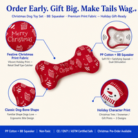 Jouet de Noël pour chien, peluche couineuse à mâcher, durable, design Père Noël et Bonhomme de neige, cadeau pour animal de compagnie, anti-ingestion