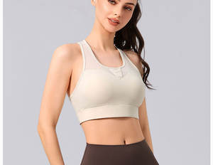 Soutien-gorge de sport haute résistance pour femmes antichoc Yoga haut Fitness coupe fixe <span class=keywords><strong>gilet</strong></span> respirant <span class=keywords><strong>maille</strong></span> soutien-gorge grande poitrine sans couture course - Product Image 6