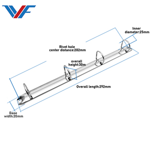 อุปกรณ์เสริมสำหรับใส่เครื่องเขียนคลิปหนีบกระดาษแบบห่วงโลหะ4ห่วง - Product Image 4